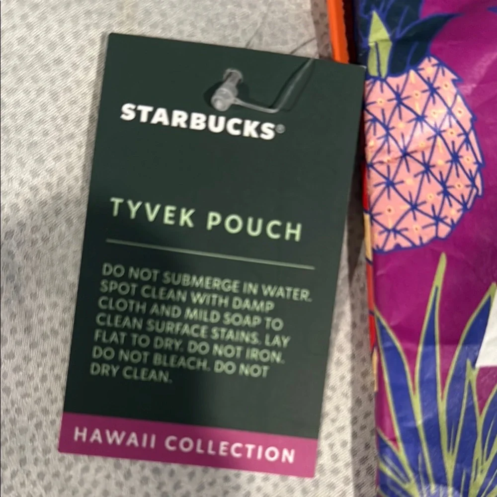 Starbucks Aloha collection Tyvek Pouch nwt